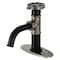Kingston Brass KSD2824RX Single-Handle Bathroom Faucet with Push Pop-Up, Matte Black/Black Stainless KSD2824RX - alternate 1